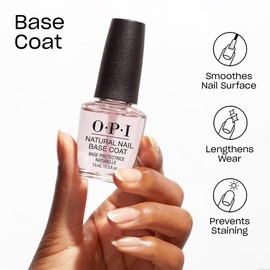 OPI Natural Nail Base Coat | Nail Polish Base Coat | Protects Nails & Prevents Discoloration