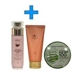 Miel Pure Field Salmon Toner 120ml+Soothing Gel 300ml+Suryehan Cleansing Foam 100ml / 미엘 퓨어 필드 연어 토너 120ml+수딩젤 300ml+수려한 클렌징폼 100ml