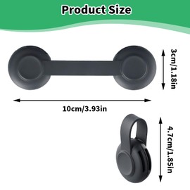 Colexy 2 Pieces Magnetic Hat Clip for Travel Outdoor Portable Hat Accessories for Handbag Backpack Luggage Hat Companion for Women Kids Adults (Black)