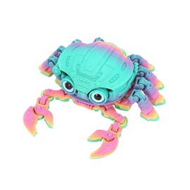 Fun Express 5 1/2" x 1 3/4" 3D-Printed Jointed Small Robot Crab with Container Body