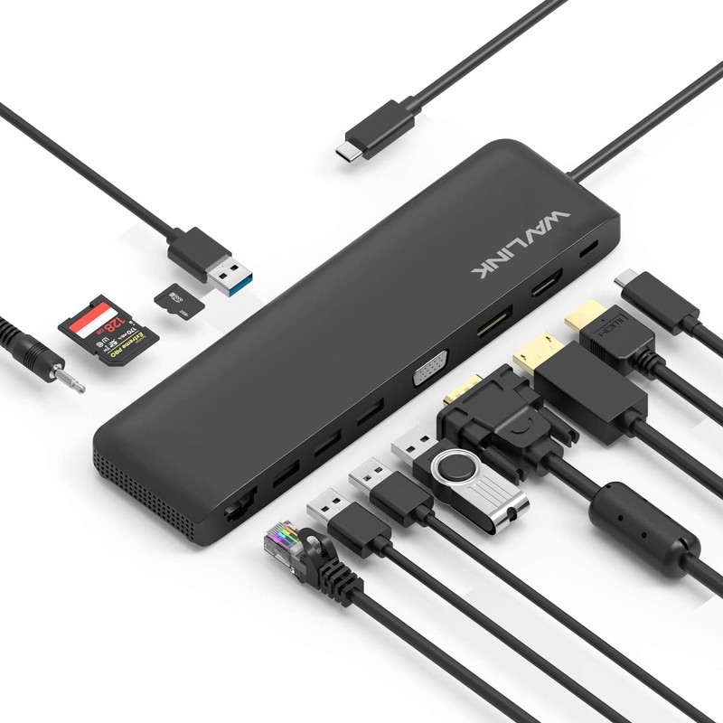 WAVLINK USB-C Docking Station 12-in-1 Hub with 4K HDMI Pull