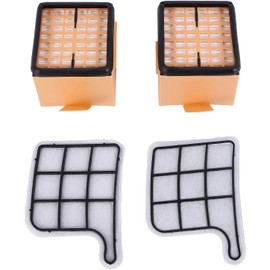 Set of 2 HEPA Filters + 2 Motor Grille for Kobold VK135 - VK136