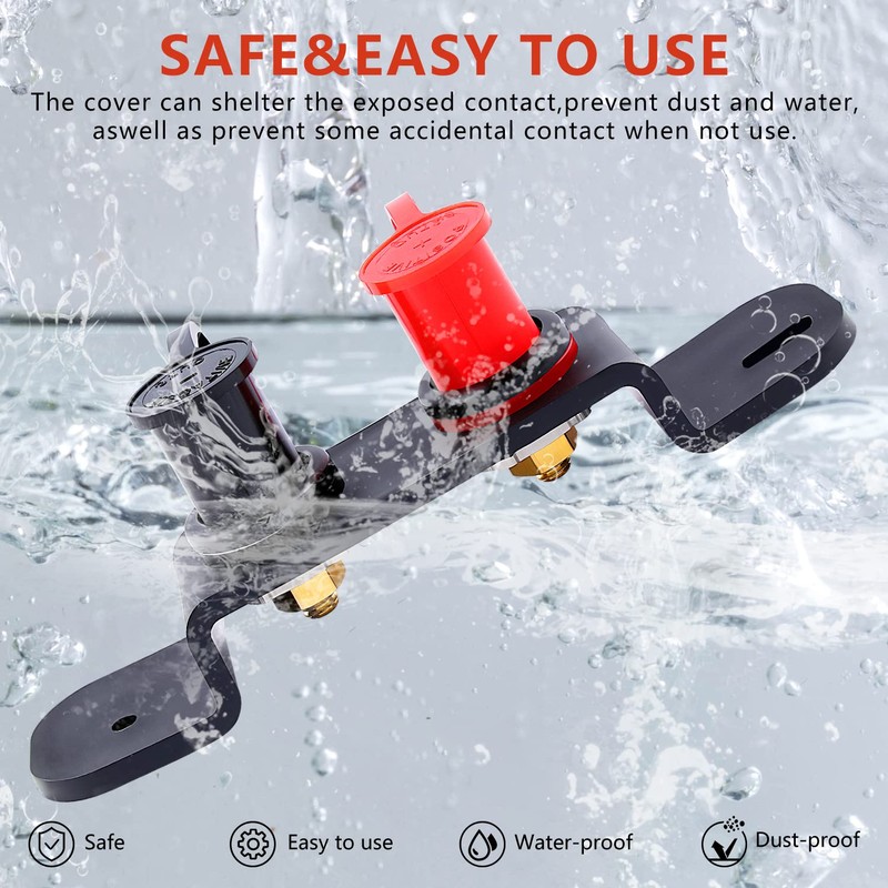 Knoweasy Heavy-Duty Battery Relocation Kit with Remote Terminal Posts, Bracket