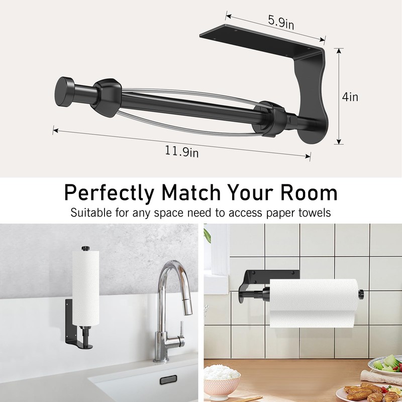 SetSail Paper Towel Holder, Single Hand Operable Paper Towel Holder