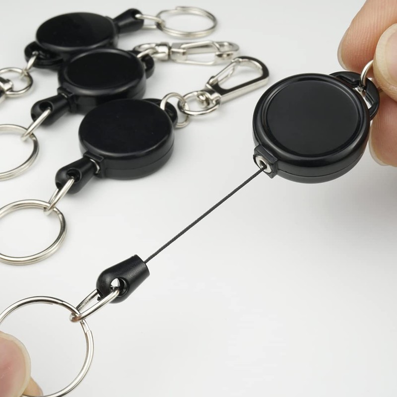 [EXERT] Carabiner Included Key Reel Key Chain Keychain Telescopic Set