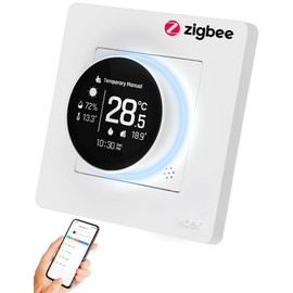 MOES Smart Thermostat Boiler, Zigbee Room Thermostat Underfloor Heating Programmable (MOES Hub Required) Compatible with Alexa/Google Home, Smart Life/Tuya App