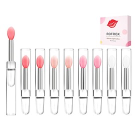 Herramienta de Cepillos de Labios de Silicona, Pinceles Aplicadores de Lápiz Labial Con Tapas para Pinceles de Belleza de Maquillaje, Pincel de Labios de Sombra de Ojos para Aplicar Aceite de M