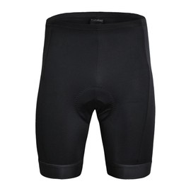 Funkier - Bike: F-77-7 Panel 4-Way Stretch Shorts (B1 Pad) in Black-BLACK -LARGE
