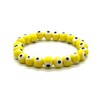Embrace Optimism & Joy: Handmade Yellow Evil Eye Charm Bracelet