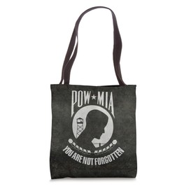 POW MIA flag in grungy style Tote Bag