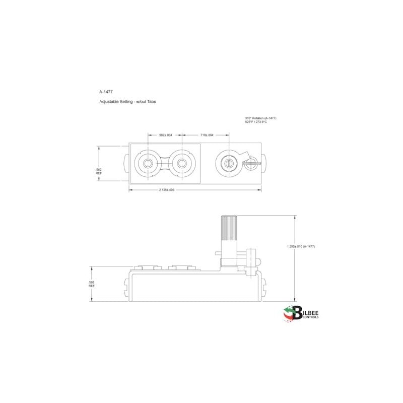 Bilbee Controls B-200 - A1477 Conduit Type Thermostat
