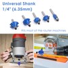 15pcs Router Bits, 1/4" Shank Tungsten Carbide Corner Edge Tool,