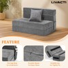 LIVACTI Folding Sofa Bed, Convertible Sleeper Chair with Pillow, High