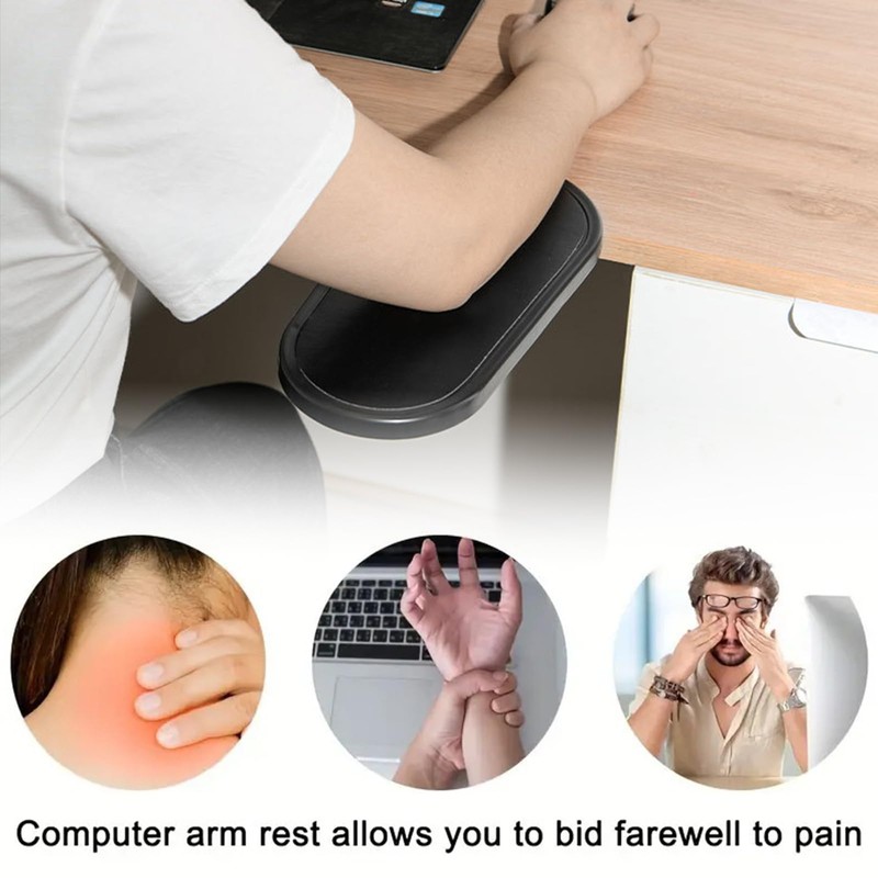 2 PCS Desk Arm Rest Support, Rotating Computer Desk Armrest