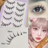 Natural False Eyelashes, 5 Pairs Popular Transparent Axis Soft Core