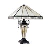 Radiance Goods Mission-Style 3-Light Blackish Bronze Finish Double Lit Table