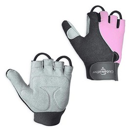 Globaleather Globaleather Gel Pad Lite Wheelchair Gloves - Pink (X Small) - Hardwearing, Padded Breathable Leather for Great Grip, Protection, Comfort & Durability