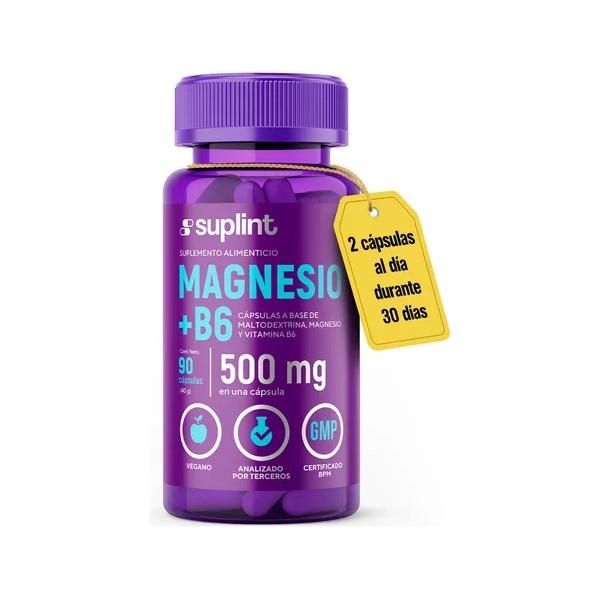 Suplemento Citrato De Magnesio 200 Mg Con Vitamina B6 90cáps