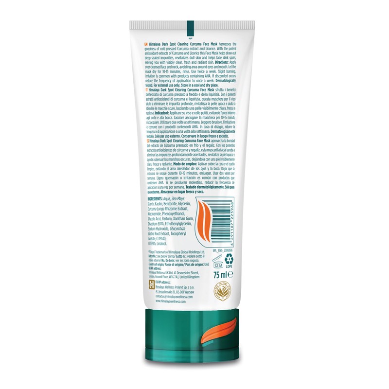 Himalaya Dark Spot Clearing Turmeric Mask |Visibly Reduces Dark Spots
