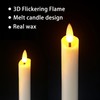 salipt Flameless Ivory Taper Candles Flickering with Timer and 10-Key
