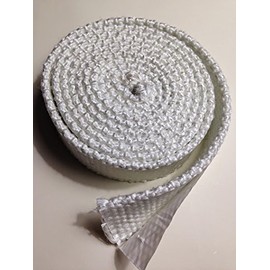 Fiberglass Boiler Tape, Adhesive Backed, 1.5" Wide x 1/4" Thick x 25ft. Roll