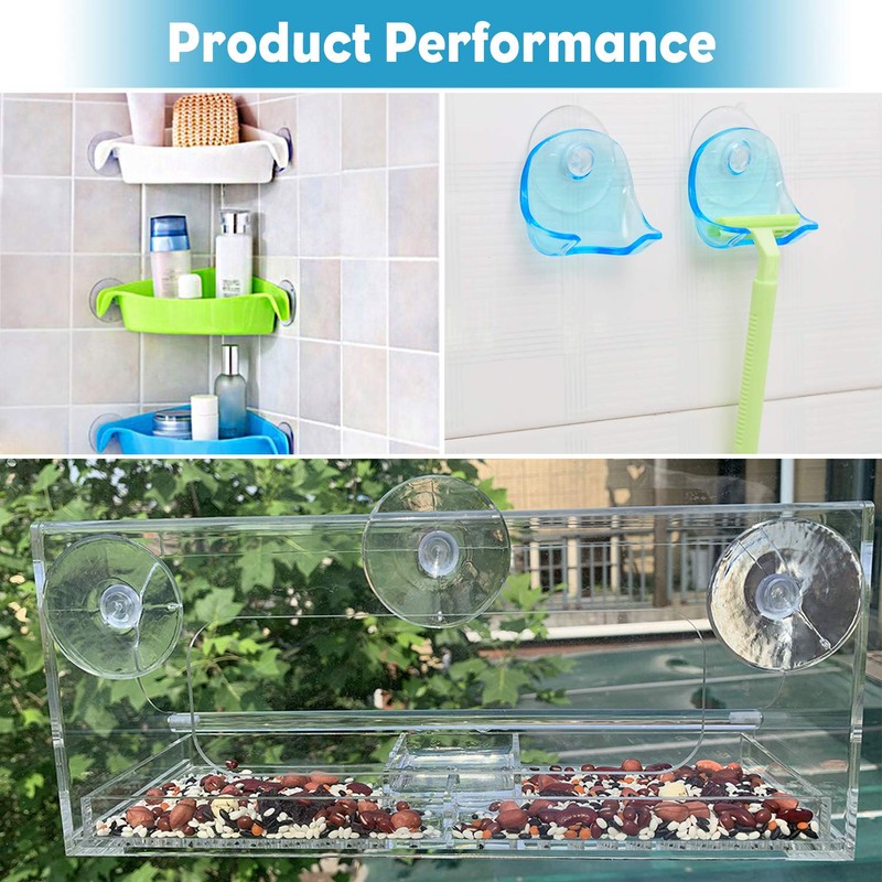 Pawfly Pack of 10 Clear Suction Cups 3 cm PVC