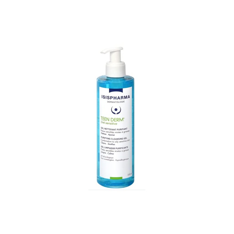 Isispharma Teen Derm Gel Sensitive 400 Limpieza Pieles Grasas Mixtas