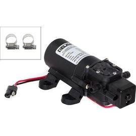 Delavan 2200-301 PowerFlo 12V Demand Diaphragm Pump with 2 Hose Clamps (Bundle, 3 Items)