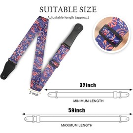 Ukulele Strap Carrying Strap, Bohemian Style, Cotton Ukulele Strap, 5 cm Wide, Adjustable Ukulele Strap, Retro Bohemian Leather Guitar Strap, Ethnic Style, Ukulele Shoulder Strap, Belt Sling