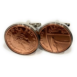 Premium 2012 13th Lace wedding Anniversary 12 year Lace birthday/Anniversary 2012 Coin cufflinks HT