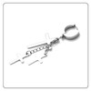 Fusamk Punk Cross Drop Dangle Earrings Huggie Hinged Hoop Earrings,2PCS