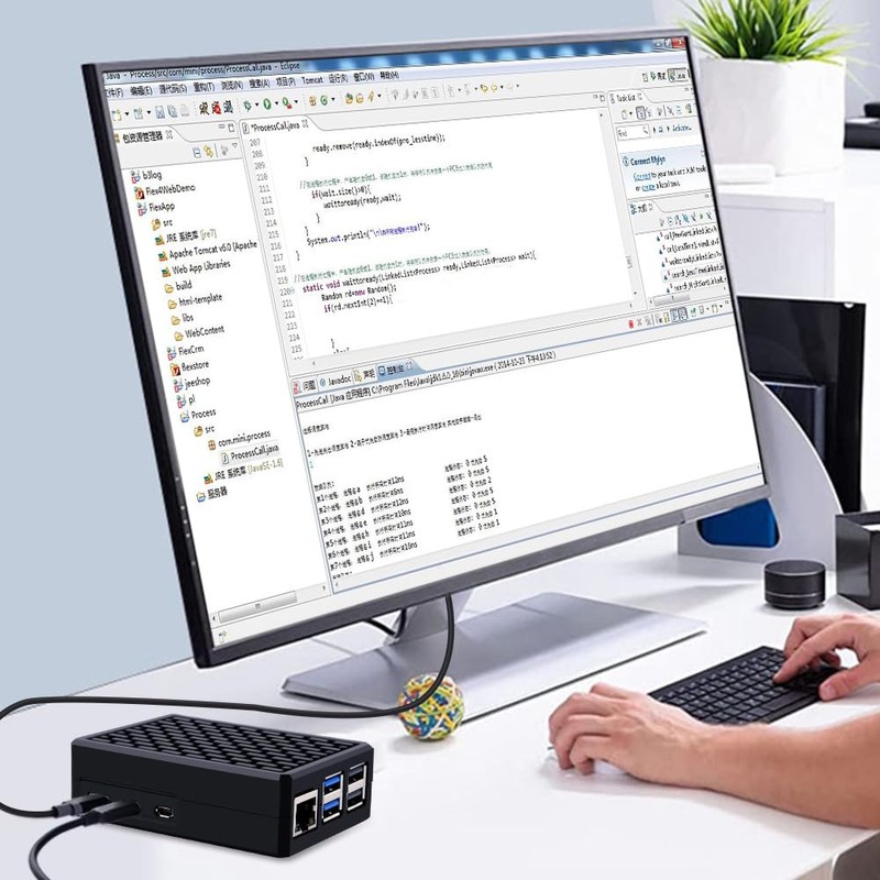 GeeekPi Raspberry Pi 5 Aluminium Case with USB-C Power Supply