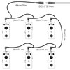 MEIRIYFA DC 5.5 x 2.1mm 1 Female to 6 Male