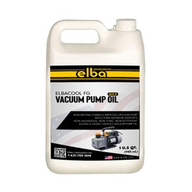 ELBACOOL Food Grade Vacuum Pump Oil, ISO VG 32, Synthetic, HYDROTREATED, Clear, Compatible Edwards, Welch, LEYBOLD, AGILENT. Automotive, Electrical and Mechanical Systems. 1 GL Made in USA