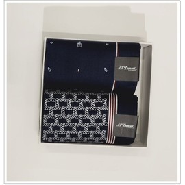 ST Dupont (신세계 사우스시티)24FW 듀퐁 순면 손수건 2종 셋트 SE4FMA381005SNY007NY (Shinsegae South City) 24FW Dupont Cotton Handkerchief 2-Piece Set SE4FMA381005SNY007NY