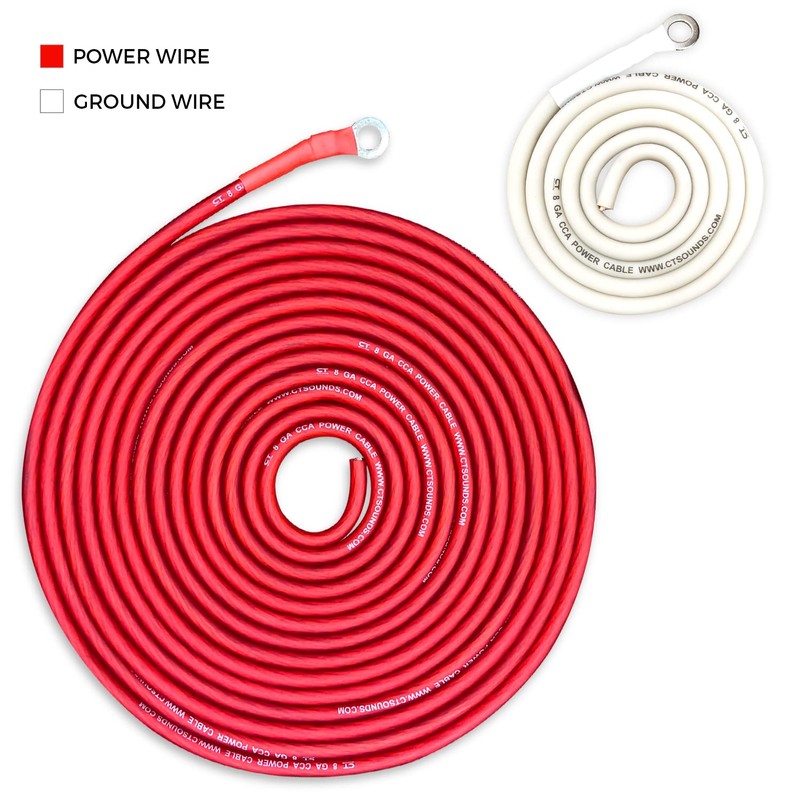 CT Sounds 8 Gauge CCA Complete Amp Wiring Install Kit,