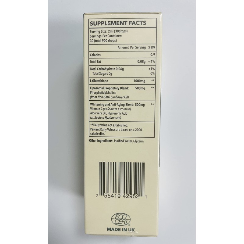 Liposomal Glutathione, Superior Absorption, Liquid Glutathione Supplement, Powerful Antioxidant, Liver