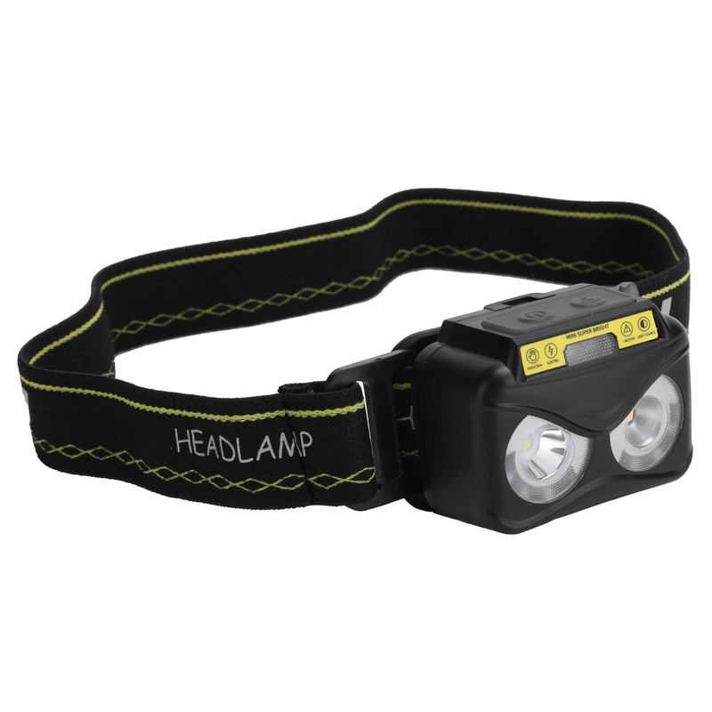 Brighter Headlight XPG+COB USB Human Induction Charging Outdoor Waterproof Hiking