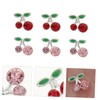 Baluue 36pcs Cherry Nail Art Charms Vibrant Decorations for Manicures