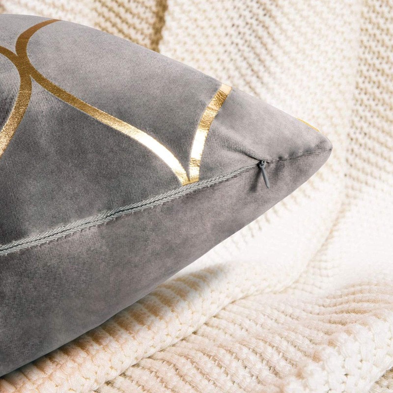Hanrunsi Grey Cushions Covers 2 Pack 18"x 18" Cushion Cases