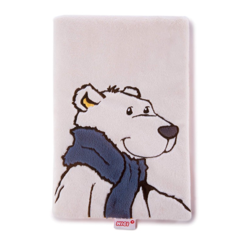 Nici Winter notebook polar bear Bignic with detachable plush-cover, DIN