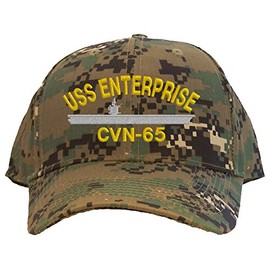USS Enterprise CVN-65 Embroidered Baseball Cap - Digital Camo