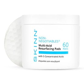 SKINN- Almohadillas renovadoras multiácidas con ácido glicólico, láctico y salicílico, 60 almohadillas - Witch Hazel Chemical