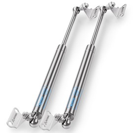 ARANA Stainless Gas Struts 15 inch 100lbs, Marine Gas Struts 15 inch 445N with Brackets, Hydraulic Lift Support Hinges for Heavy Duty Door Cabinet Boat Lid(Fits 80-110 lbs Lid), 2 Pcs