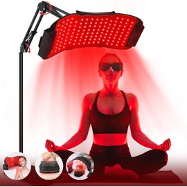 LuxRenew Max - Terapia multifunción de luz roja para cuerpo y cara, 850 nm de luz infrarroja cercana, máscara LED, equipo de belleza para el cuidado de la piel en casa, sin soporte
