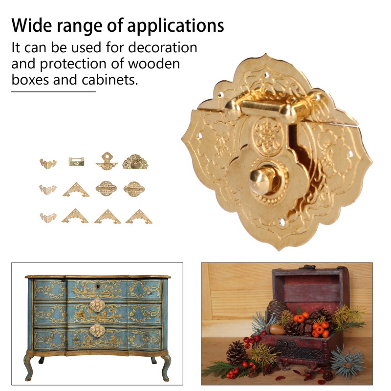 Brass Jewelry Box Corner Protector Hardware Accessories Ornament for Wooden