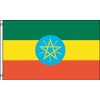NYLON (NOT Polyester) Ethiopia Star, 3'x5' NYLON 210D-S Flag