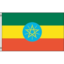 NYLON (NOT Polyester) Ethiopia Star, 3'x5' NYLON 210D-S Flag