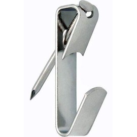 Extra Heavy Duty 20 Pack of 10 LB Zinc Plated Steel Picture Hangers with Nails (20 Hangers & 20 Nails)