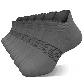 easetoe Ankle Compression Socks for Men and Women, 6 Pairs Low Cut Athletic Running Sock with Arch Support and Heel Tab